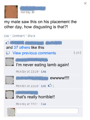 Unprofessional facebook post