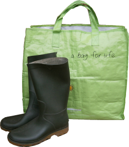 Bag for Life & wellies